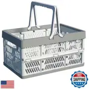 UShioart Collapsible Crate Milk Crates for Storage Plastic shopping basket 20