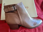FRANCO SARTO WOMEN ANKLE BOOTS - COGNAC COLOR- SIZE 8M