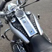 R LEATHER TANK Pad Panel Bib Bra Cover FOR HARLEY DAVIDSON ROAD KING FLHRC FLHR