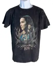 Shadow And Bone Group Boyfriend Fit Girls T-Shirt Black Small NWT