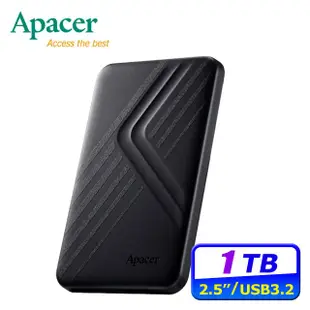 ☆偉斯科技☆公司貨 Apacer 宇瞻 AC236 1T 1TB USB3.1 Gen1 2.5吋行動硬碟-黑