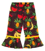[Mini Rodini] Mini Rodini Fruits flared cotton pants Y 6/7 brown