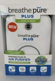Breathe Pure PRO w/ HEPA, Ionic and UV-C - Portable Air Purifier Seen on TV