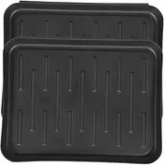 HONMEET 2Pcs Versatile Storage Tray for Indoor Outdoor Use Multi Purpose Shoe Boot Tray with Raised Lip for Pet Feeding Floor Protection and Easy Cleaning