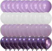 Latex Balloons White Lavender Purple– Gradient Purple color Balloons for Baby