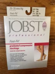 JOBST Knee Length Fast Fit Open-Toe Compression Stockings 25-35-Hg LARGE