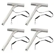 4 Pcs Silver Highly Polished Marine Grade Stainless Steel Outrigger Rod Holde...