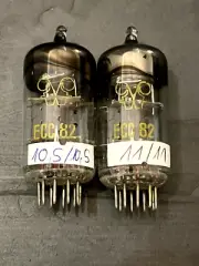 Balanced Super Pair Vintage RFT ECC82/12au7 FOIL GETTER 60's First Sort "1" NOS