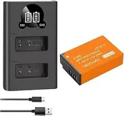 HOMERW 1800mAh LPE17 LP E17 LP-E17 Battery + 2-Slot Dual Charger Compatible for Canon EOS 200D M3 M5 M6 750D 760D T6i T6s 800D RP Kiss X8i SL2(White)
