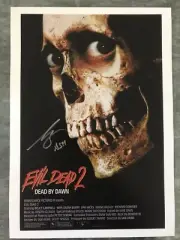 Bruce Campbell Signed Evil Dead 2 Mini Poster With COA