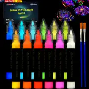 Glow in the Dark Paint Markers, 12 Colors X 20 Ml 3D Waterproof Acrylic Paint Ma