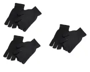 3 Pair Acrylic Knit Multi Purpose Home Repair Garden Gloves Hand Protector