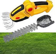 Cordless Hedge Trimmer, 2-in-1 Handheld Lawn Mower, Wireless Lithium Battery Hedge Lawn All-in-One, Electric Shrub Trimmer Cordless, Portable Power Hedge Shears for Garden & Lawn