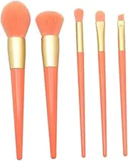 [Healeved] Makeup Brushes Set 5-in-1 Face Makeup Brush Kit Foundation Blush Tools Portable Cosmetic Set