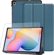 case for Galaxy tab s6 lite,2024/2022/2020,10.4 inch for(SM-P620/P625/P613/P619/P615/P610),Trifold Stand Folio Slim Soft TPU Translucent Back Cover Support Auto Wake/Sleep (Mgreen)
