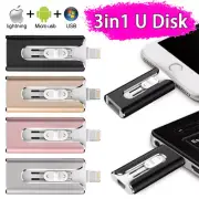 3 in1 Storage Memory Stick USB Flash Drive UDisk For iPad iPhone Android