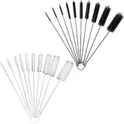 Homiliky Straw Cleaner Brush - Reusable & Long Bottle Cleaning Brush for Tubes, Pipes - Small Nylon Brush for Straws, Bottles (20Pcs)