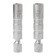 2pcs 14mm 16mm Magnet Spark Plug Removal Tool Wrench Sleeve 3/8inch1910