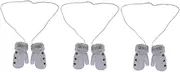 [LIFKOME] 3pcs Boy Girl Thick Knitted Gloves with Plush Lining for Warmth Cozy Mittens for Boys and Girls Large Grey for Outdoor Activities and Everyday Use