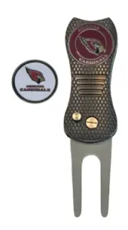 Arizona Cardinals NFL Golf Ball Marker w/ Premium Switchblade Divot Tool
