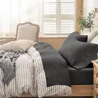 Jersey Knit 4Pc Bed Sheet Set 100% T-Shirt Cotton Super Soft Comfy Breathable Fi