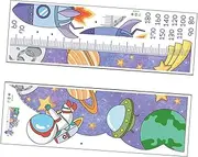 ERINGOGO 2 Sheets Wall Sticker Lights for Room Decor Star Projector Airplane Hook and Tape Astronaut Projector Hooks Night Light Galaxy Bulb Self-Adhesive Height Sticker LED Moon Double