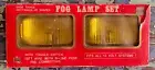 NOS VINTAGE KMART YELLOW FOG LAMP SET JAPAN CHROME CASE 4X4 OFF-ROAD WIDE NEW