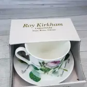 Roy Kirkham Redouté Rose Fine Bone China Large 15oz Breakfast Cup Saucer Set NEW