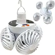 Jvjggag Solar Ceiling Fan,Football Design Solar Power Ceiling Fan - Football Design Foldable Hook Lamp for Cabin Gazebo Garage RV Barn Farm Greenhouse Garden Patio Deck Shed Porch