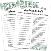 Bridal Shower Game Cards, Why Do We Do That, Greenery Theme Engagement