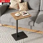 Rerii Small Side Table for Couch & Bed Side, C Shaped Sofa Coffee End Table with