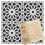 VILAR Tile reusable PLASTIC Stencil // Moroccan Geometric // Floor Wall