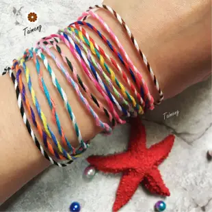 台孟牌 雙色繩 1.5mm 15色 (編織、包裝、材料、棉線、手飾配料、幸運繩、兩色、彩色線、手環、手工藝、繩子、吊繩)