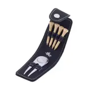 GDesign Golf Tees And Divot Tool In Case (Black)