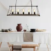 Oriel Lighting ISLAND 5 Light Timber Pendant Light