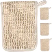 TINEASUR 2 Pack Sisal Exfoliating Soap Pouches Mesh Bag for Soap Bars Face Foam Gentle Exfoliation