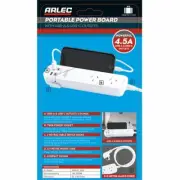 ARLEC PORTABLE POWER BOARD WITH USB-A & USB-C OUTLETS