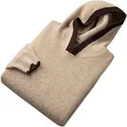 [Generic] Men's Cashmere Sweater Hooded Pullover Casual Style Clothing Soft Warm Knitwear Jumper Tops