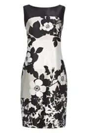 ROMAN ORGINALS Black White Floral DRESS Size UK 12 BNWT NEW Party Cocktail Races