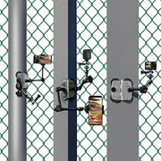 Magnetic Fence - Post Mount for Mevo Start, GoPro, iPhone and Action Cameras, Two 1/4" Mount Points Camera Magnet Holder for Game Changer at Baseball Field, Gamechanger Streaming kit.
