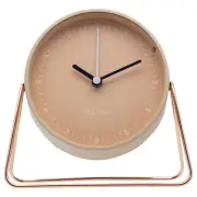 NeXtime Berlin Pink 14x13cm Metal Table/Desk Alarm Clock Analogue w/ Night Light