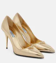 [Prada] Prada Metallic leather pumps AU 6 metallic