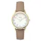 【TIMEX】天美時 Easy Reader 30毫米金色錶殼 環保永續錶帶手錶(白x裸膚TXTW2W32400)