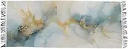 [AIXIWAWA] White Marble Women's Pashminas Scarf, Shawls Wrap Lightwight Tassel for Evening Dress Dinner Party, Multicolor