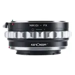 FUJIFILM K&F 概念適配器,適用於尼康 G 鏡頭到富士 X-PRO2、X-A2、X-E1。X-T1