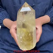 3.58LBS Natural Smokey citrine quartz obelisk quartz crystal wand point XA1500