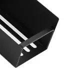 H (Black 29.5x9.5x5cm / 11.6x3.7x2.0in)Fridge Spice Rack Magnetic With Hook Han