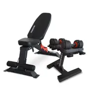 Powertrain Gen2 Pro 50KG Adjustable Dumbbell Set & Stand with FID Bench
