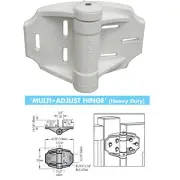 White Heavy Duty Tru-Close Self-Closing Multi-Adjust Hinges - Pair