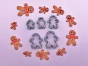 Ginger cookie Polymer Clay Cutters | Maxi Mini Set Christmas theme Xmas Tree